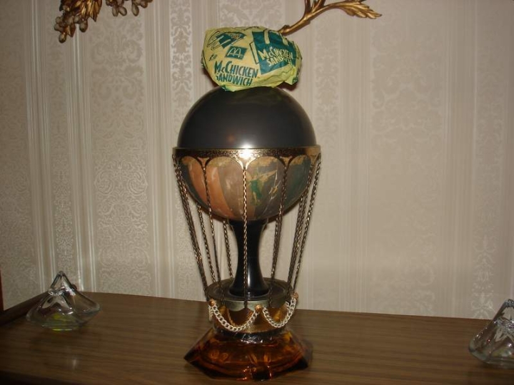 The McPrize on top of the world.
