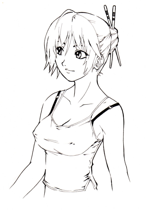 A large, uncolored version of Sophie.

