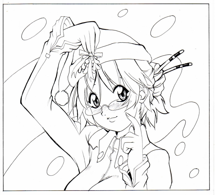 Sophie under the mistletoe.
