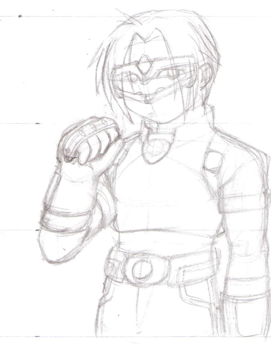 Summer Breeze
Visor + Resonance Discharger
*A boxer type character. A combination of Yugo and Gado from Bloody Roar.

*Brainstorm Roughsketch

