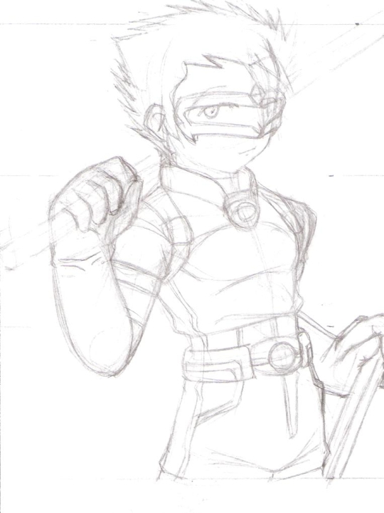 Winter Storm
Visor + Long Sword and Long Dagger
*This character's design is based mostly on Clamp's Ice and Water Element users.

*Brainstorm Roughsketch

