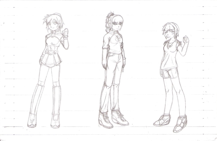 Female Support
From Left to Right
Hikaru Daitenshi, Anne Ellisia Delasande and Maia Skrye

*Brainstorm Roughsketch

